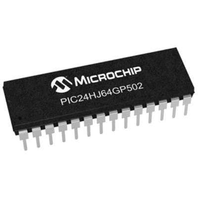 16-bit PICs PIC24HJ64GP502-E/SP by Microchip Technology